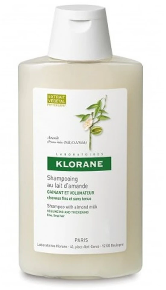 Klorane plaukų apimtį didinantis šampūnas su migdolų pienu, 400 ml