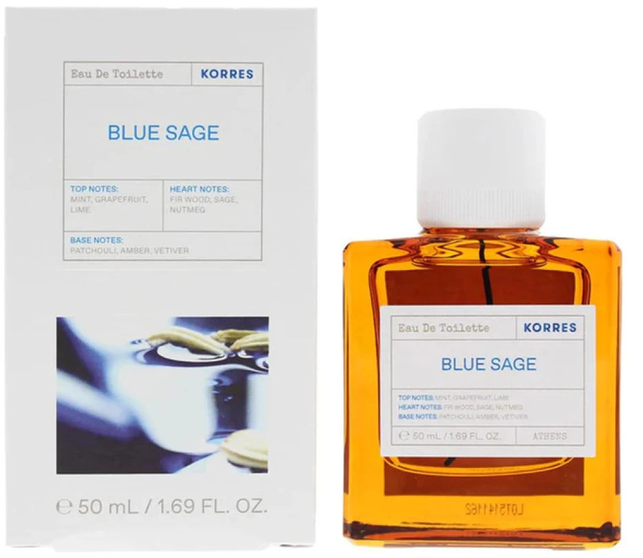 Korres Mėlyna Sage EDT tualetinis vanduo Unisex, 50 ml