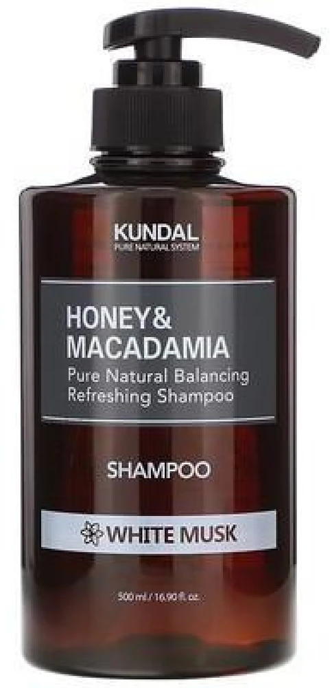Kundal Honey & Macadamia Baltas Musk Natural Moisturizing Šampūnas plaukų šampūnas 500 ml