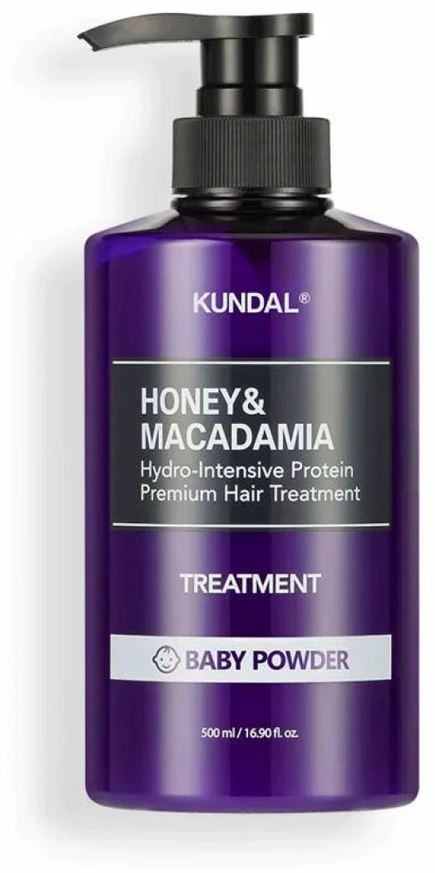 Kundal Honey & Macadamia Protein Treatment Baby Powder plaukų priežiūros priemonė, 500 ml