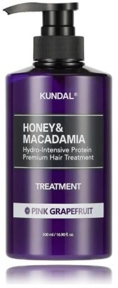 Kundal Hydro-Intensive Protein Hair Treatment Honey & Macadamia Baltas Musk plaukų priežiūros priemonė, 500 ml