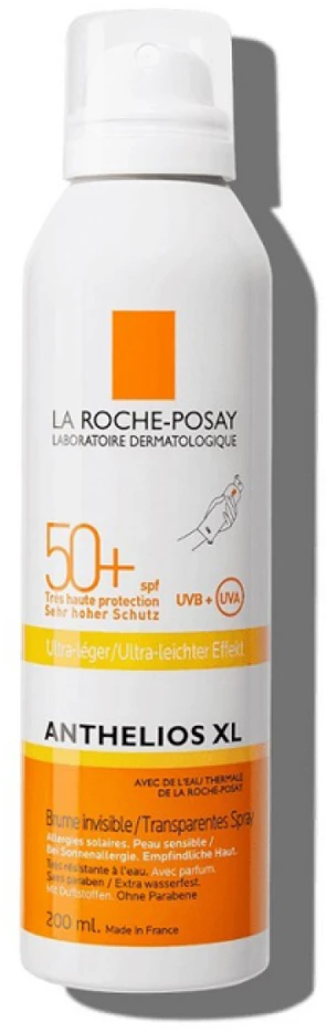 La Roche Posay Anthelios Invisible Mist Ultra Light SPF 50+ apsauginis purškiklis nuo saulės, 200 ml
