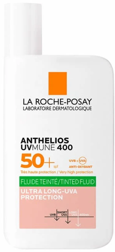 La Roche-Posay Anthelios UVmune 400 Tinted Fluid SPF 50+ apsauginis fluidas nuo saulės veidui, 50 ml