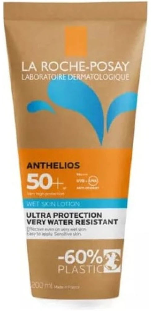 La Roche-Posay Anthelios Wet Losjonas kūnui SPF 50+ apsauginis drėkinantis losjonas jautriai / sausai kūno odai, 200 ml