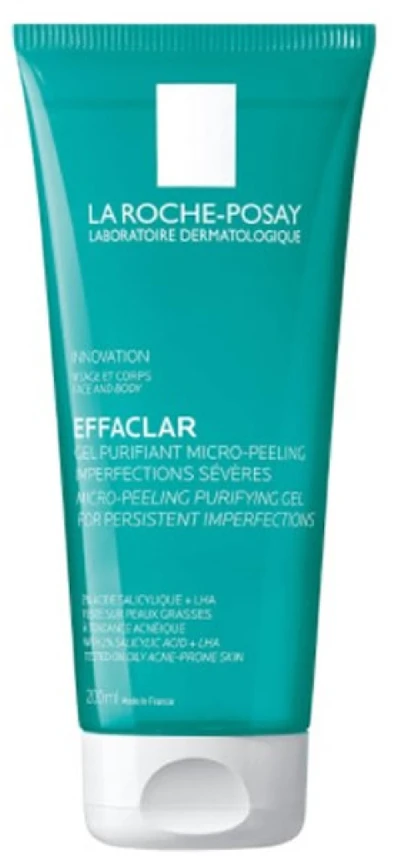 La Roche Posay Effaclar Micro-Peeling Purifying Gel šveičiamasis veido ir kūno prausiklis, 200 ml
