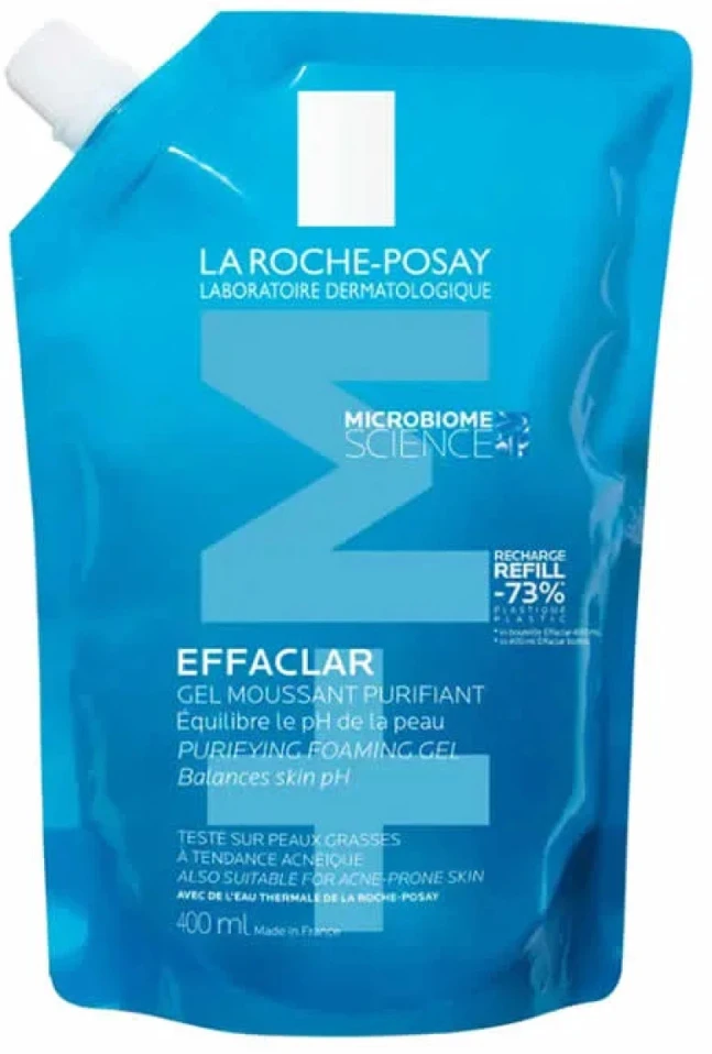 La Roche Posay Effaclar Purifying Foaming Gel Refill valomasis veido prausiklis - papildymas, 400 ml