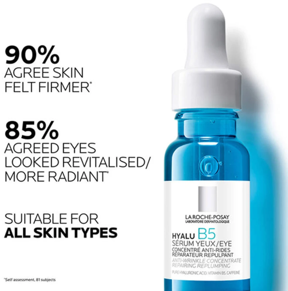 La Roche Posay Hyalu B5 Eye Serum paakių serumas nuo raukšlių su hialurono rūgštimi, 15 ml