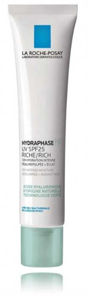 La Roche-Posay La Roche Hydraphase Ha Rich SPF 25 apsauginis veido kremas normaliai ir sausai odai, 40 ml
