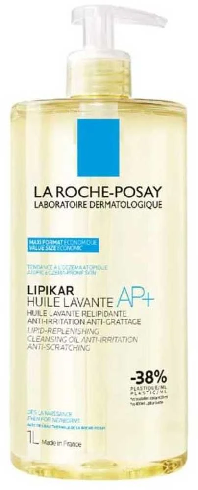 La Roche-Posay Lipikar AP+ Cleansing Oil valomasis veido ir kūno aliejus, 1000 ml