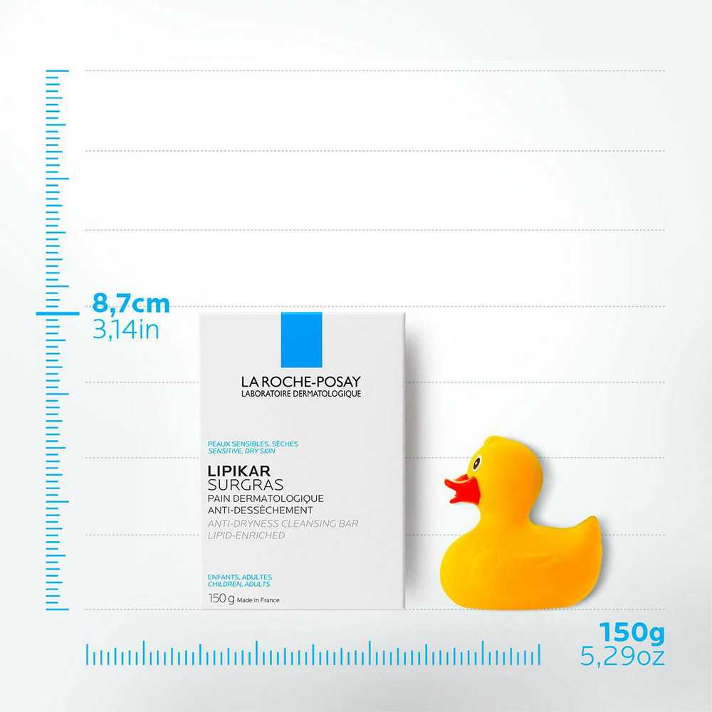La Roche Posay LipikarLipid Enriched Cleansing Bar muilas sausai odai, 150 g