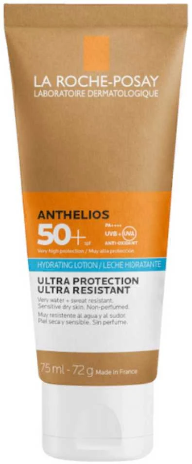 La Roche-Posay LRP Anthelios Non-Perfumed Hydrating Lotion SPF 50+ apsauginis drėkinantis losjonas jautriai / sausai kūno odai, 75 ml