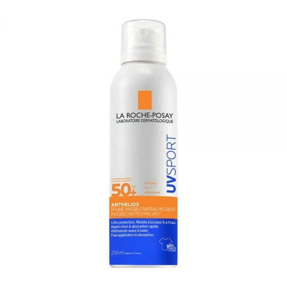 La Roche-Posay LRP Anthelios UV Sport Mist SPF 50+ vandeniui ir prakaitui atspari veido dulksna nuo saulės, 200 ml