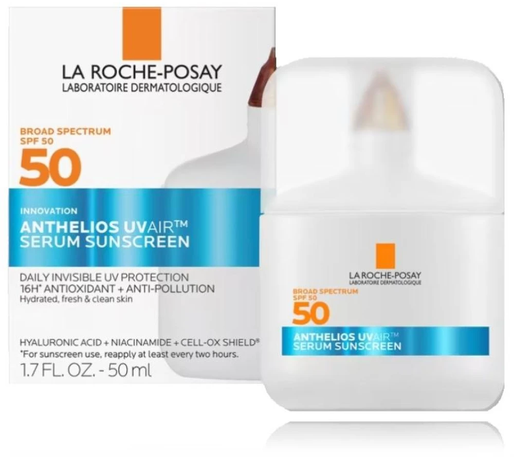 La Roche-Posay LRP Anthelios UVAIR Serum Sunscreen SPF 50+ kasdienis veido serumas, 50 ml