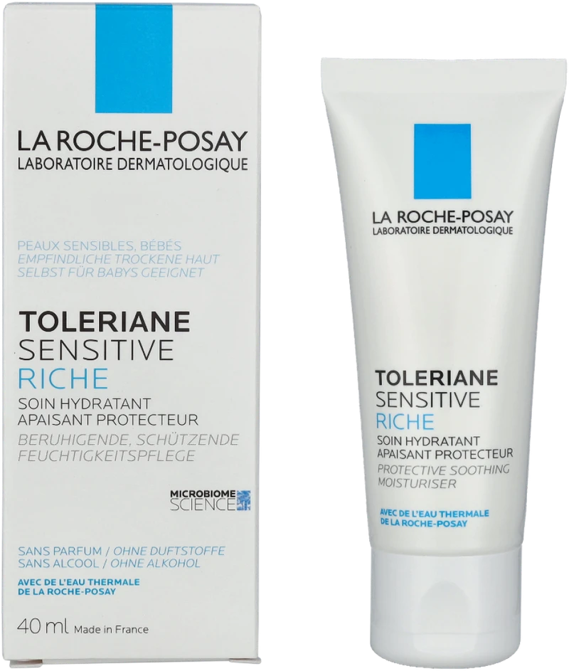 Prebiotinis drėkinamasis kremas La Roche Posay Toleriane Sensitive Rich Creme, 40 ml