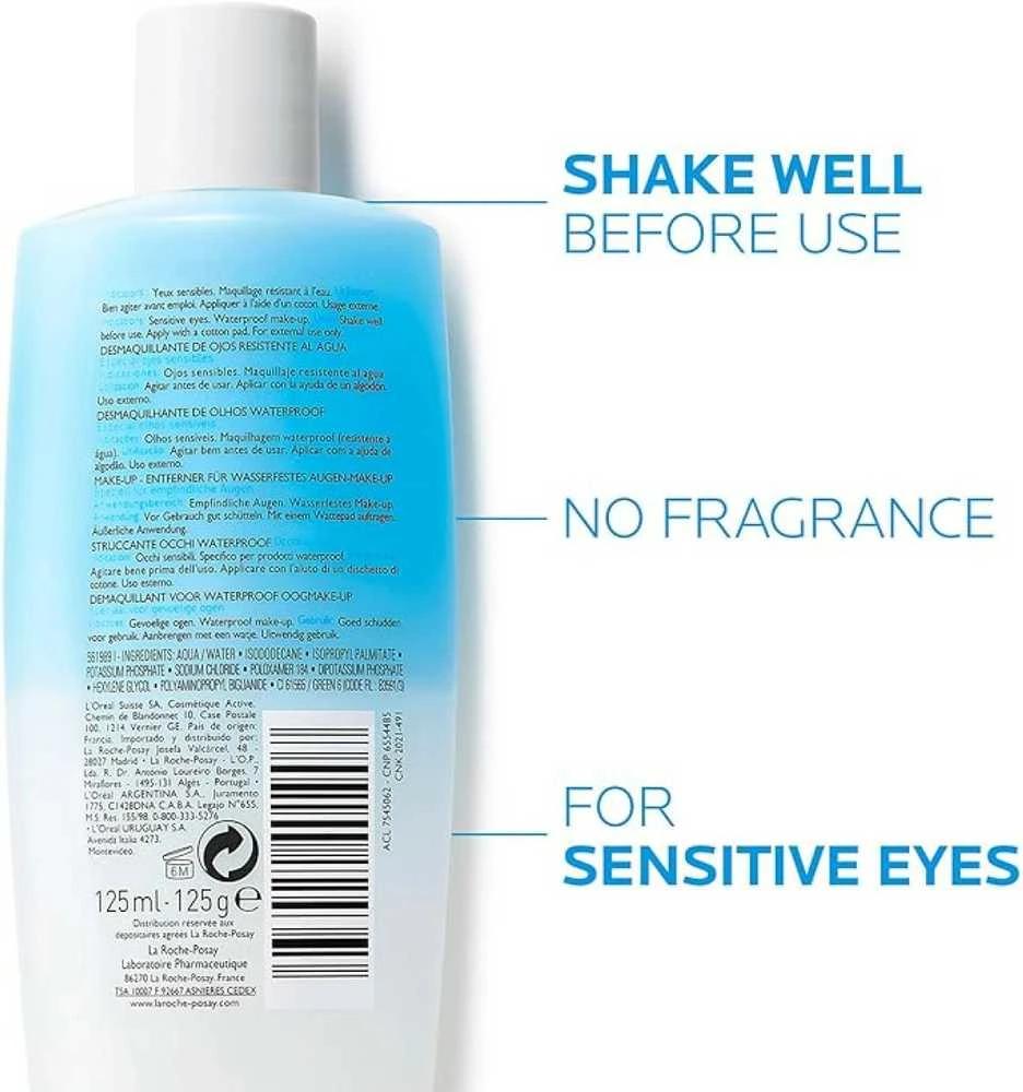 La Roche Posay Respectissime Eye Make Up Remover akių makiažo valiklis, 125 ml