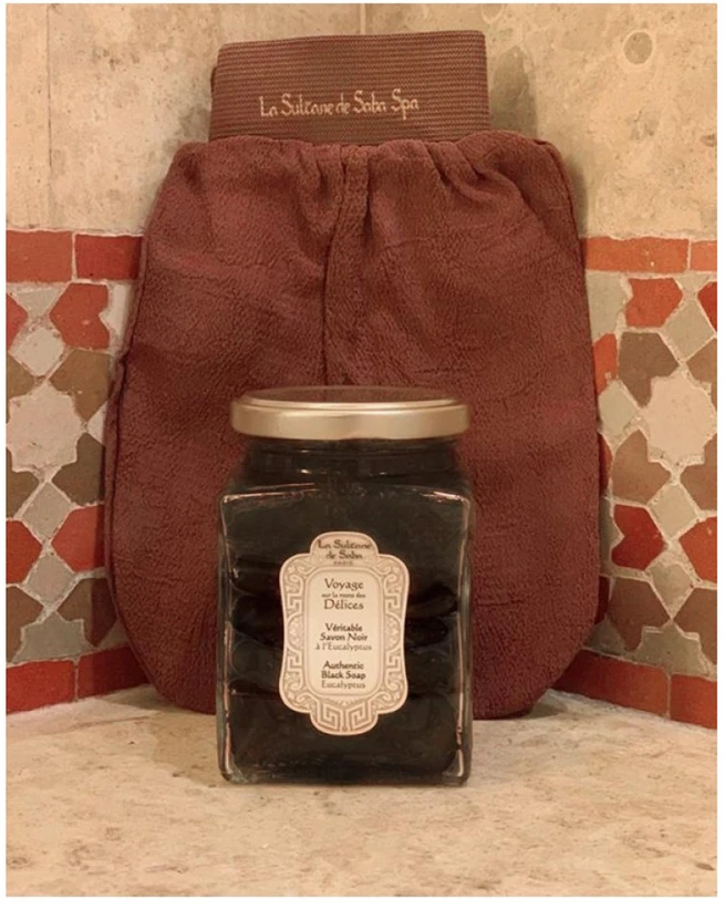 La Sultane de Saba Hamam Rituals Eucalyptus Juodas Soap juodasis muilas su eukaliptu, 300g