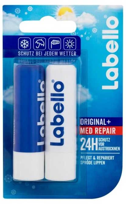 Labello Original + Med Repair Lūpų balzamas unisex, 4,8 g