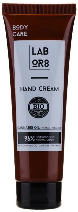LABOR8 Hemp Hydrating & Moisturising Hand Kreminis Hemp rankų kremas, 75 ml