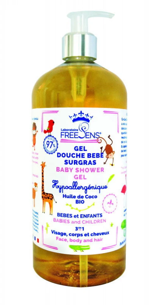 Laboratoire Freesens Freesens Dušo želė & Šampūnas 2-In-1 Coconut Oil, 1000 ml