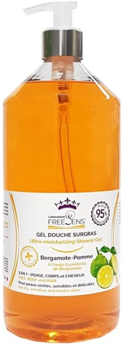 Laboratoire Freesens Freesens Dušo želė & Šampūnas 2-In-1 Bergamot Essence, 1000 ml