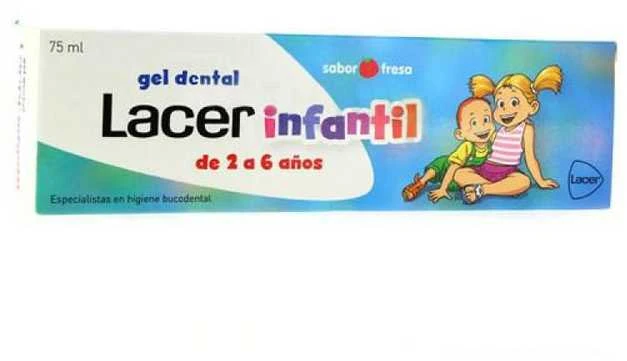 "Lacer" kūdikių braškių skonio gelis dantukam 75ml