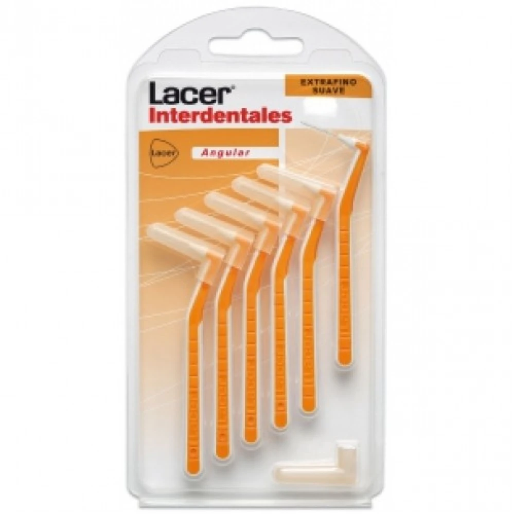 "Lacer" tarpdančių šepetėlis "Lacer Oranžinis Extrathin Soft" 0,5 mm