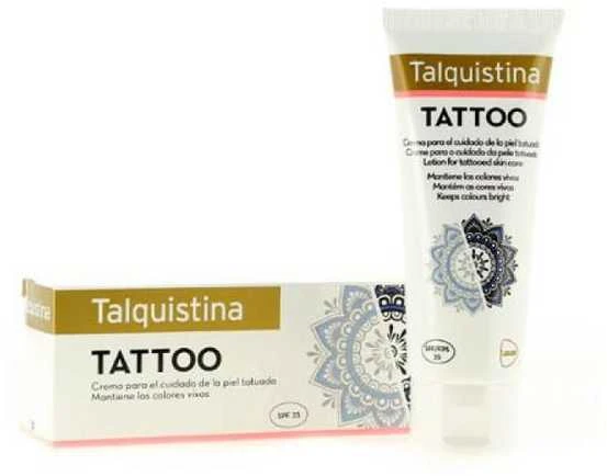"Lacer Talquistina Tattoo SPF25 70ml" yra kremas, kuris padeda išlaikyti tatuiruotės spalvas