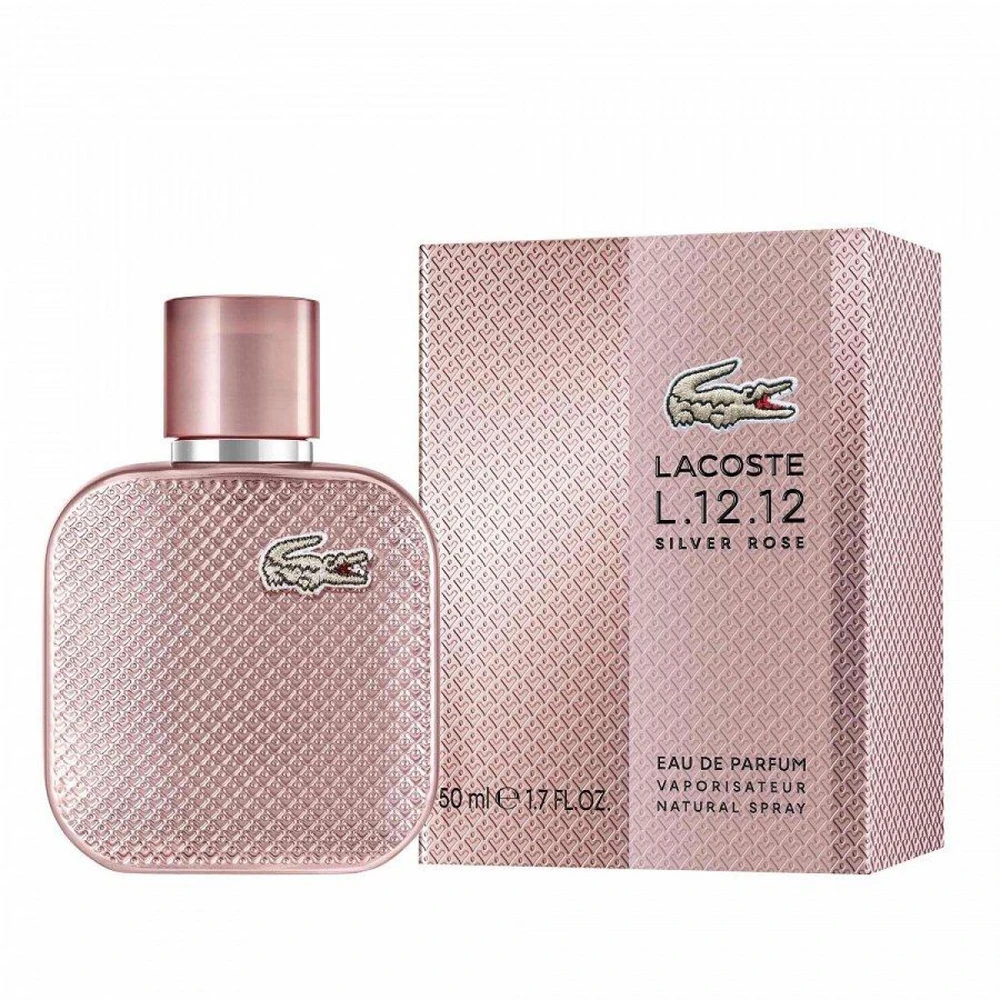 Lacoste L.12.12 Sidabrinis Rose EDP parfumuotas vanduo moterims, 50 ml