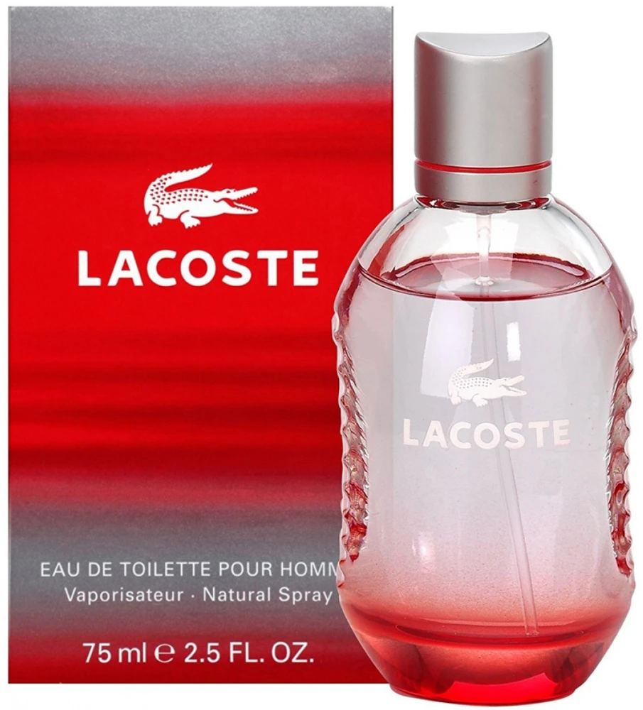 Lacoste Raudona EDT tualetinis vanduo vyrams, 75 ml