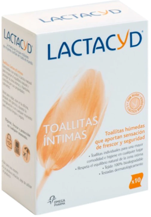 Lactacyd intymios servetėlės 10 vienetų