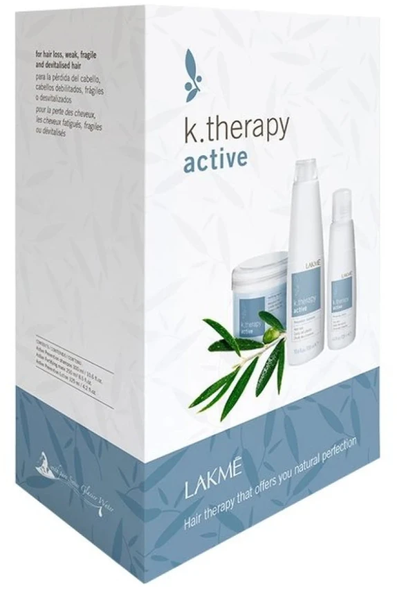 „Lakme“ aktyviosios kaukės „K.Therapy“ rinkinys, 300 ml + 8 x 6 ml