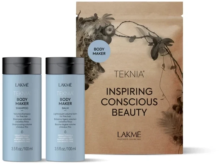 Lakme Teknia travel pack Body Maker: Šampūnas, 100 ml, Balm, 100 ml