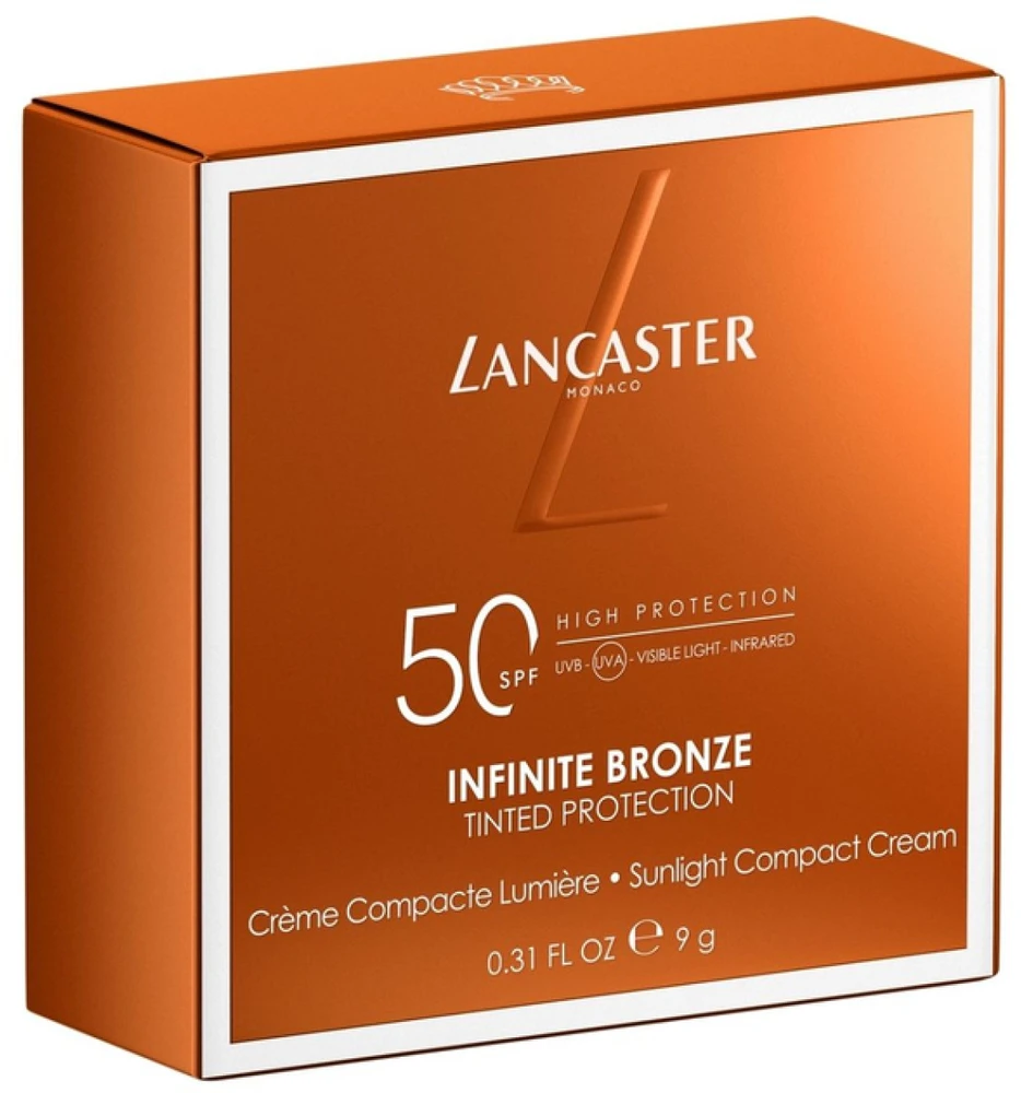 Lancaster Infinite Bronze Sunlight Compact kreminė pudra SPF 50 bronzantai, 9 g