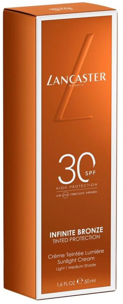 Lancaster Infinite Bronze Sunlight Kreminis SPF 30 apsauginis veido kremas su spalva, atspalvis: Light, 50 ml