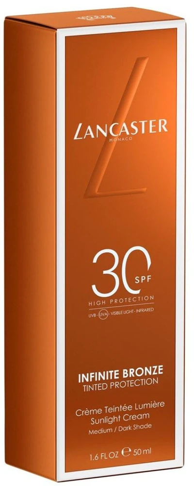 Lancaster Infinite Bronze Tinted Protection SPF 30 apsauginis veido kremas nuo saulės su spalva, atspalvis: Medium, 30 ml