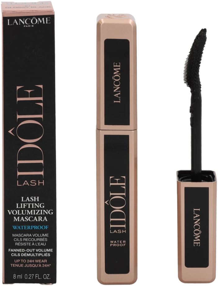 Lancome Lash Idole Atsparus vandeniui Blakstienų tušas #01 Glossy Juodas, 8 ml