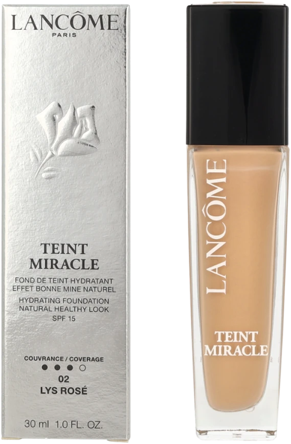 Makiažo pagrindas Lancome Teint Miracle N° 02 Lys rosé SPF15, 30 ml