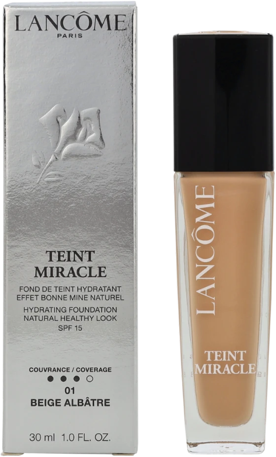 Makiažo pagrindas Lancome Teint Miracle N° 01 Sable albâtre SPF15, 30 ml