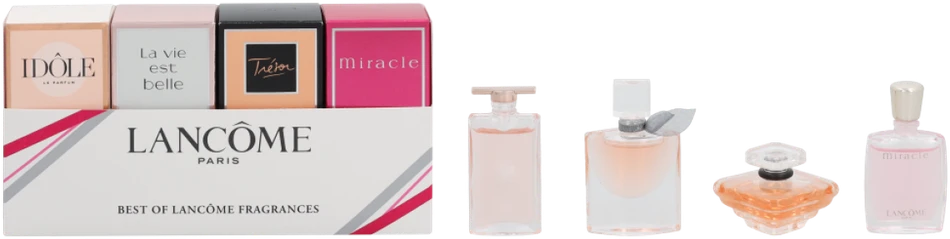 Kvepalų rinkinys moterims Lancome The Best Of Lancome Fragrances (kvepalai Idole EDP, 5 ml + kvepalai La Vie Est Belle EDP, 4 ml + kvepalai Tresor EDP, 7,5 ml + kvepalai Miracle EDP, 5 ml)