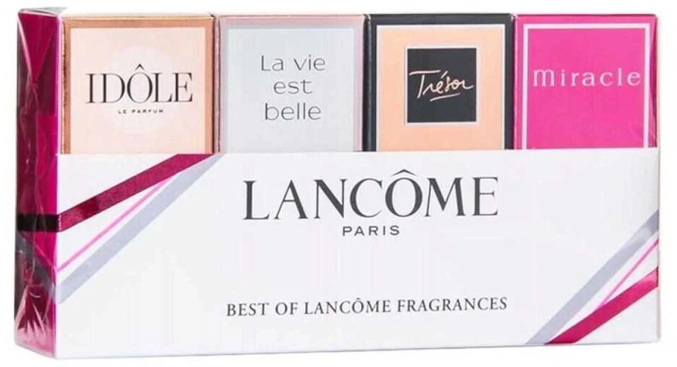 Kvepalų rinkinys moterims Lancome The Best Of Lancome Fragrances (kvepalai Idole EDP, 5 ml + kvepalai La Vie Est Belle EDP, 4 ml + kvepalai Tresor EDP, 7,5 ml + kvepalai Miracle EDP, 5 ml)