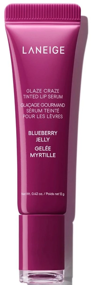 Laneige Glaze Craze Tinted Lip Serum lūpų balzamas-serumas su atspalviu, atspalvis: Blueberry Jelly, 12 g