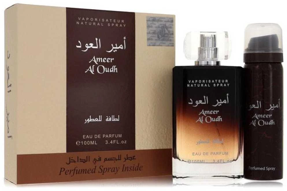 Unisex rinkinys Lattafa Ameer Al Oudh (kvepalai Lattafa Ameer Al Oudh EDP, 100 ml + dezodorantas 50 ml)