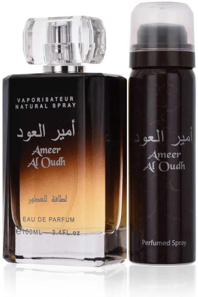 Unisex rinkinys Lattafa Ameer Al Oudh (kvepalai Lattafa Ameer Al Oudh EDP, 100 ml + dezodorantas 50 ml)