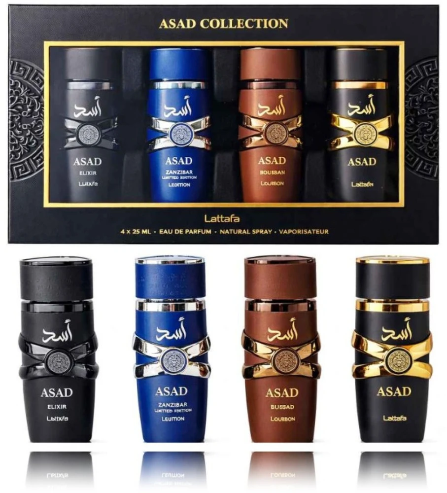 Lattafa Asad Collection kvepalų rinkinys vyrams (EDP, 4 x, 25 ml)