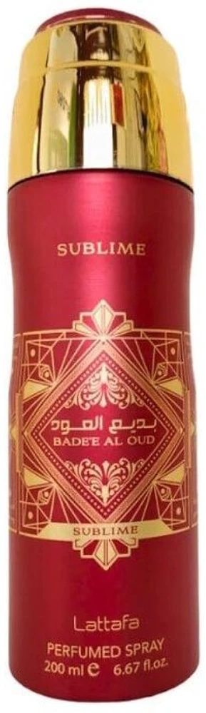 Lattafa Badee Al Oud Sublime Perfumed Purškiklis parfumuotas dezodorantas, 200 ml