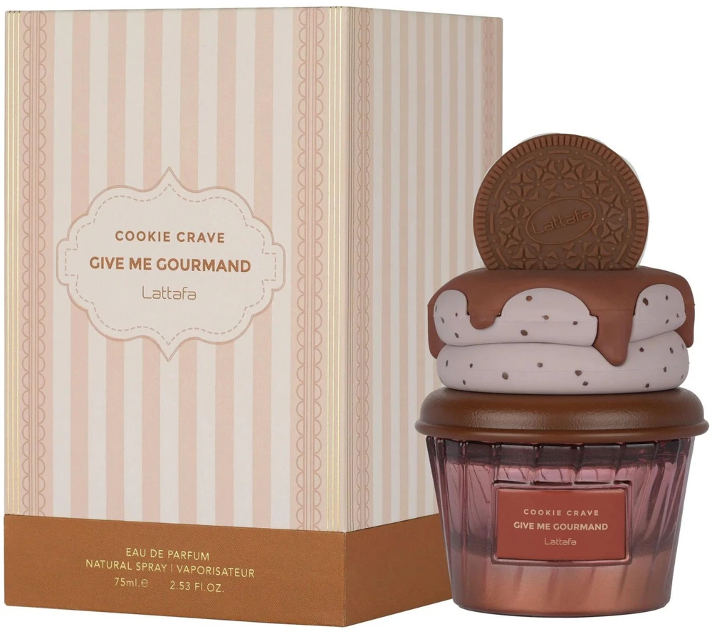 Lattafa Cookie Crave Give Me Gourmand EDP parfumuotas vanduo moterims, 75 ml