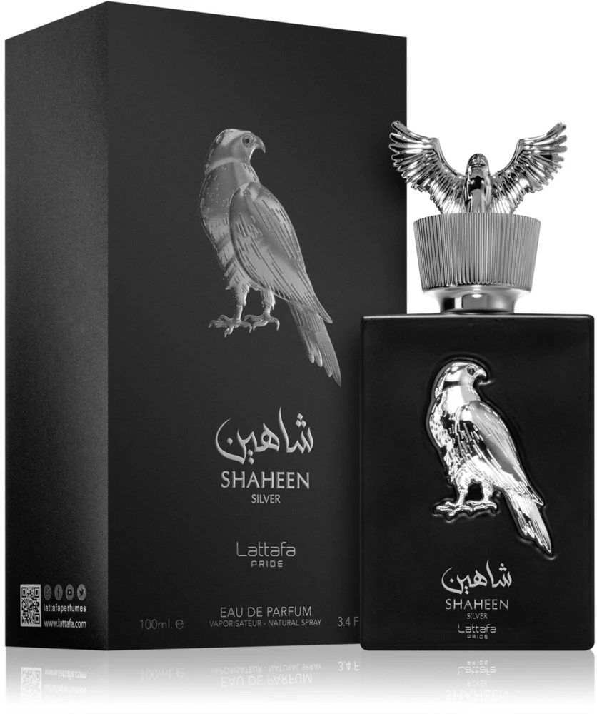 Lattafa Pride Shaheen Sidabrinis EDP parfumuotas vanduo unisex, 100 ml