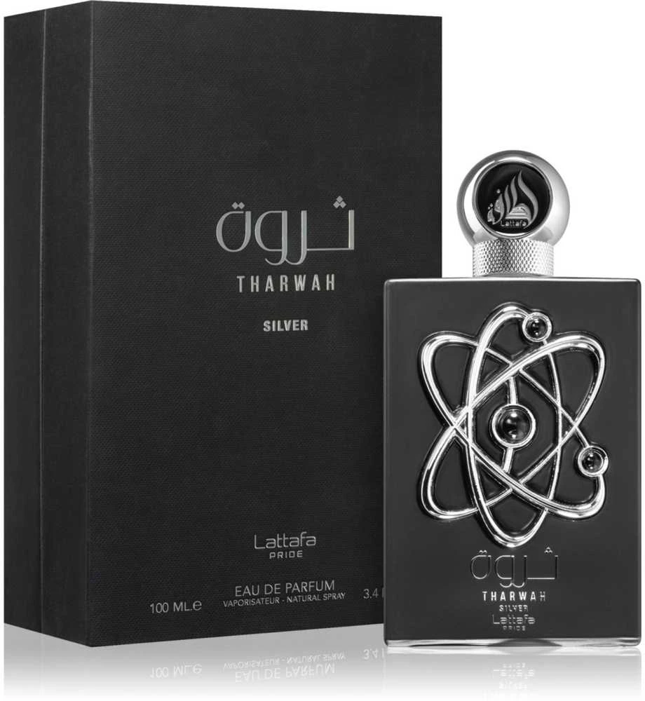 Lattafa Tharwah Sidabrinis EDP parfumuotas vanduo vyrams, 100 ml