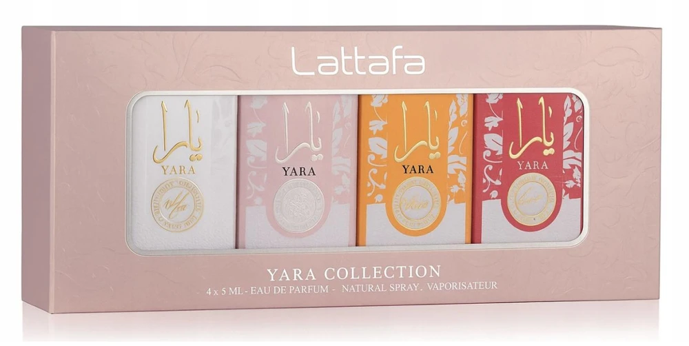 Lattafa Yara Collection Giftset arabiškų kvepalų rinkinys, 4 x 5 ml
