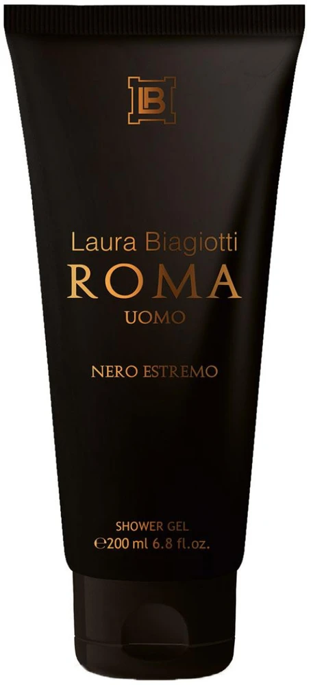 Laura Biagiotti Roma Uomo Nero Estremo Dušo želė dušo želė vyrams, 200 ml